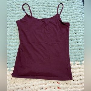 Aeropostal Maroon cami with adjustable straps, size LARGE